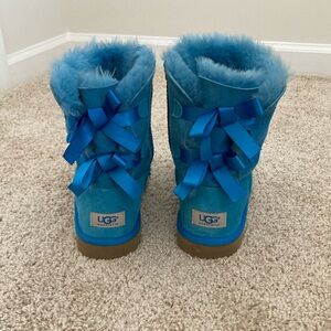 Womens Blue Bailey bow boots